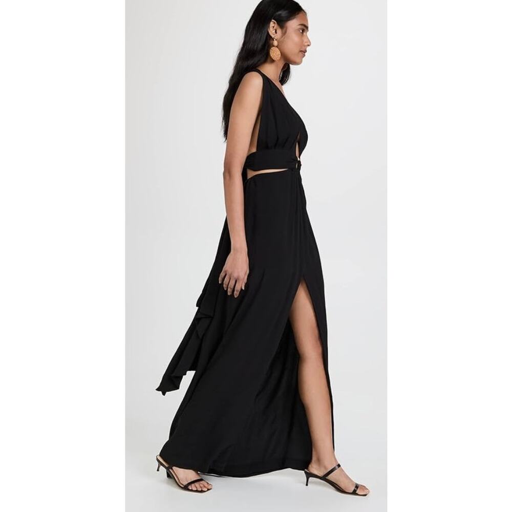 Just Bee Queen Sara Cutout Bamboo Cotton Maxi Dress Gauze S - Picture 9 of 15